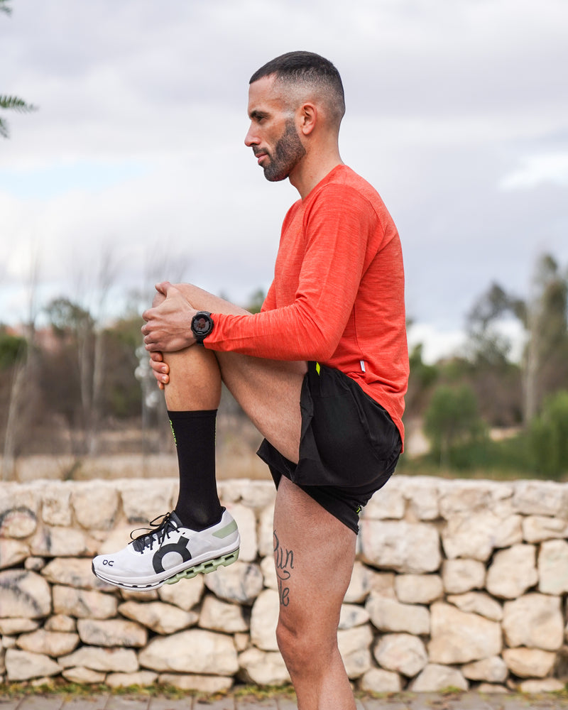 MERINO ORANGE - UNISEX LONG SLEEVE RUNNING TOP