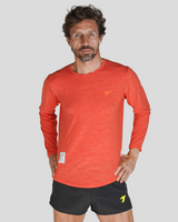 MERINO ORANGE - UNISEX LONG SLEEVE RUNNING TOP